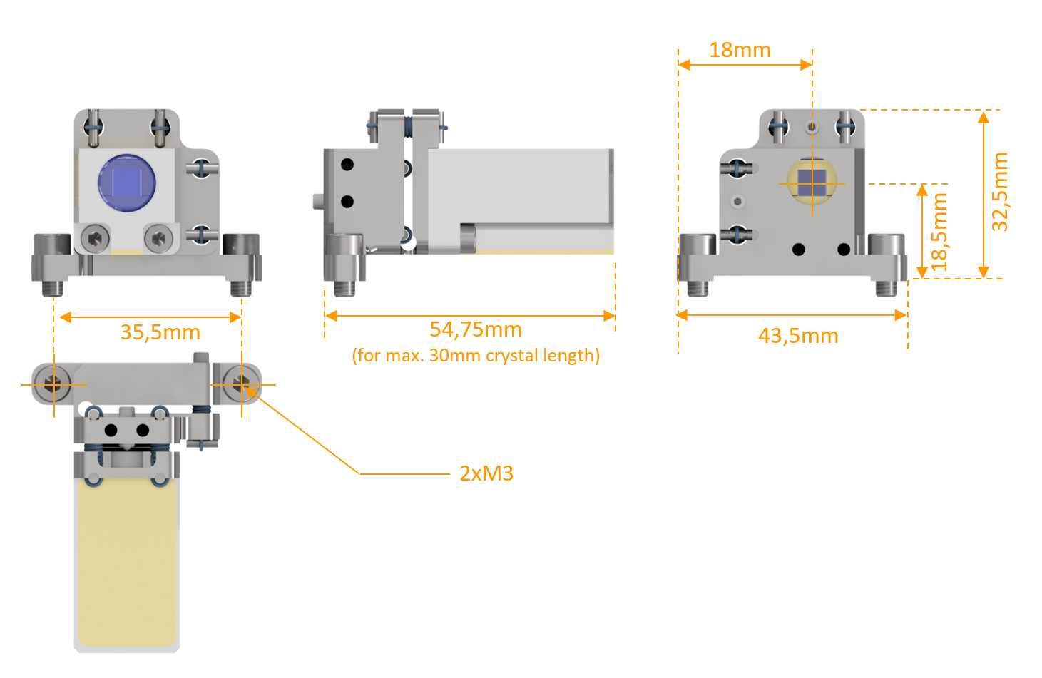 PHOTONICPARTS - Products - Conversion Crystal Modules